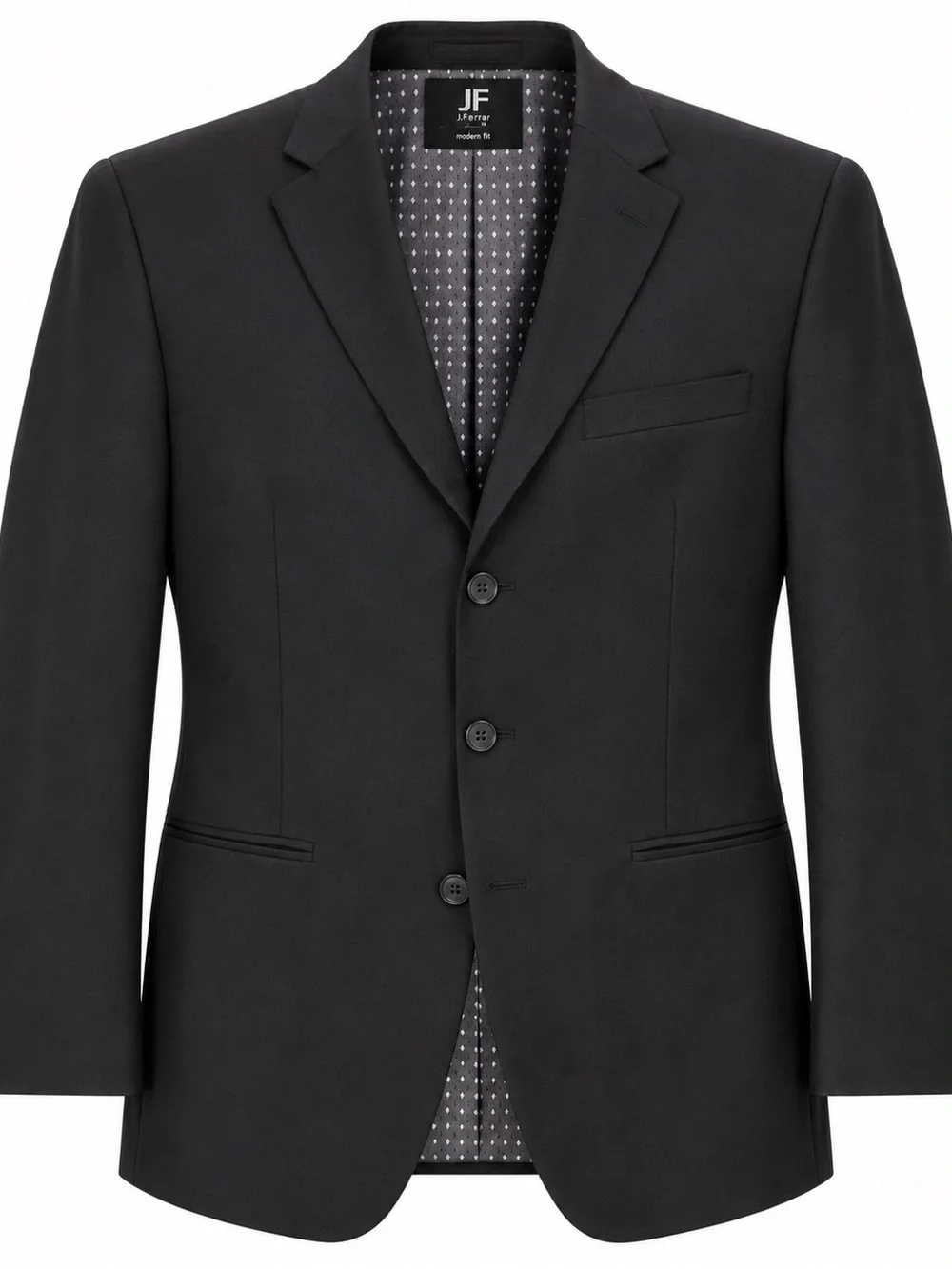 jf j.ferrar Black Men's Three-Button Sport Coat Blazer